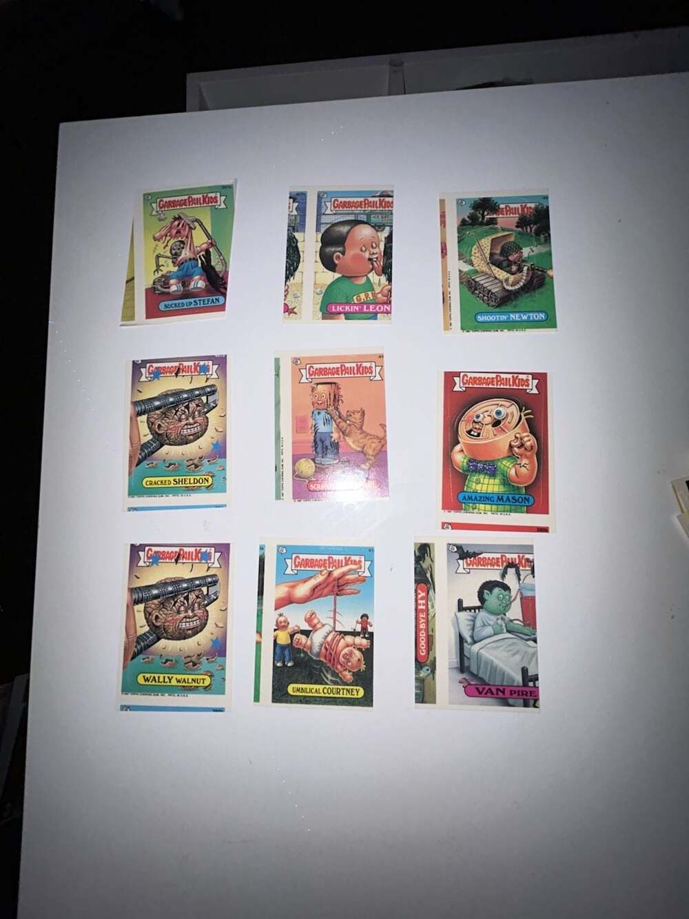 Error, cut, or misaligned 1987 Topps Garbage Pail Kids Series 10 Trading Cards L